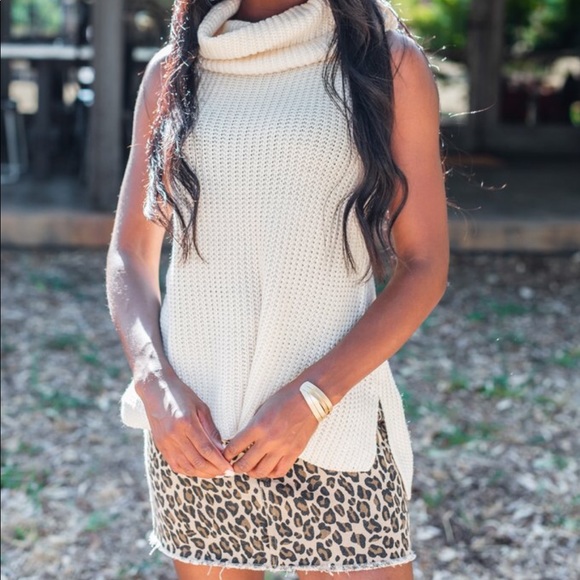 Brand New Never Worn Cream Cowl Neck Sweater - Picture 1 of 4